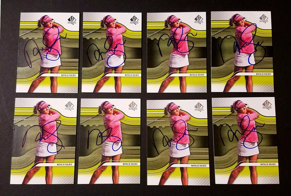 8 Count - Natalie Gulbis LPGA Signed 2012 UD SP Authentic PSA/DNA Guaranty Autos - Image 1 of 1