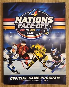 Official 2025 4 Nations Face-Off Game Program English & French Montreal & Boston - Picture 1 of 2