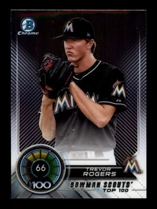 2018 Bowman Bowman Chrome Scouts' Top 100 #BTP-66 Trevor Rogers Miami Marlins - Picture 1 of 2