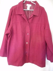 Lined Purple Blazer Jacket Womans Plus Size 22W / 24W - Picture 1 of 5