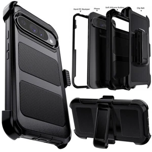 For Google Pixel 10/10 Pro/10 Pro XL Heavy Duty Hard Case Rugged Cover Belt Clip - Picture 1 of 39