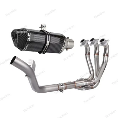 Exhaust Header Mid Pipe 51mm Muffler For Triumph Street Triple 765R 2017-2024 - Image 1 of 4