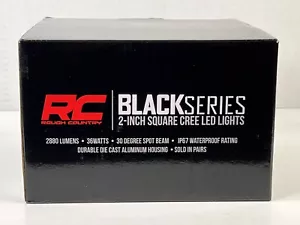 Rough Country - Black Series - 2” Square Cree LED Lights - 2880 Lumens - NIB - Picture 1 of 4
