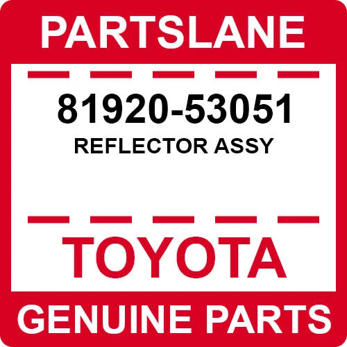 REFLECTOR PARACHOQUES TRASERO LADO CONDUCTOR ORIGINAL LEXUS IS200 IS350 OEM 81920-53051 Foto 1 de 1