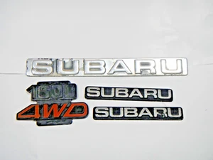Complete Emblem Badge Set 1980 Subaru 1600 1800 4wd 4x4 Estate Station Wagon - Picture 1 of 5