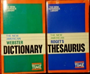 Lot 2 PB Time Desk Reference Library New American Webster Thesaurus Dictionary - Picture 1 of 2