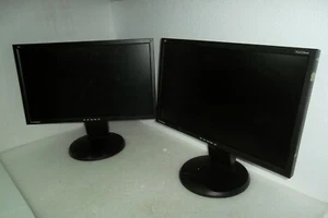 LOT-2 ViewSonic VG2228WM-LED 22" Monitor Speakers USB Hub 1080p DVI VGA VS14298 - Picture 1 of 12