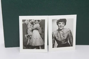 TWO JULIE ANDREWS FACSIMILE SIGNED PHOTOGRAPHS PHOTO 2-1/4X3-1/2" - Picture 1 of 2