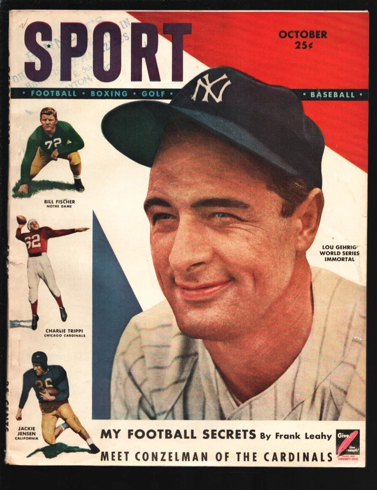 Sports Pub: Sport 10/1948-MacFadden-Lou Gehrig cover & story-Jackie Robinson-... - Imagem 1 de 1