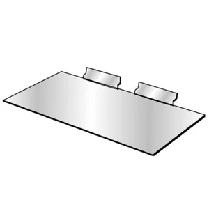 4 Pc Slatwall 12'' x 6'' Flat Styrene Clear Shoe Shelf Acrylic Display Fixture - Picture 1 of 4