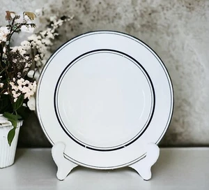 Lenox Kate Spade New York LIBRARY LANE PLATINUM White Bone China Salad Plate - Picture 1 of 7
