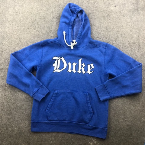 Duke Blue Devils Hoodie Mens Small Blue  Logo Graphic Spell Out Sweatshirt * Cover