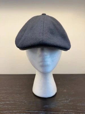 Gorra EK New Era Para Hombre Extra Grande Azul Mezcla Lana Newsboy Retro Cabbie Logo Foto 1 de 4