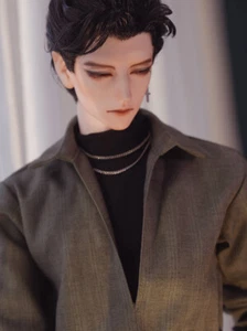 1/3 bambole BJD maschio resina nuda bambola corpo articolato trucco viso occhio mezzo chiuso - Foto 1 di 3