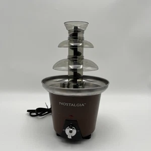 Nostalgia Elettrica Fontana Cioccolato Macchina 3 Livelli Fonduta Marrone - Foto 1 di 5