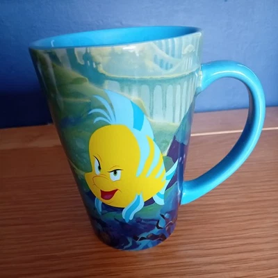 Disney Store Mug The Little Mermaid Blue Flounder I'm not a Guppy Ceramic  - Image 1 of 4