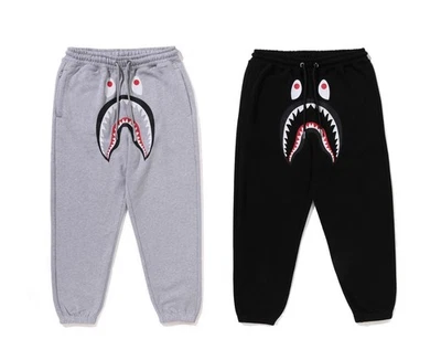 A BATHING APE Men's SHARK RELAXED FIT SWEAT PANTS 1L80152321 b - Image 1 of 4