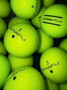 25 Lime Green Maxfli Matte Finish Golf Balls 3A-5A Mix - Free Bag - High Vis - Picture 1 of 4