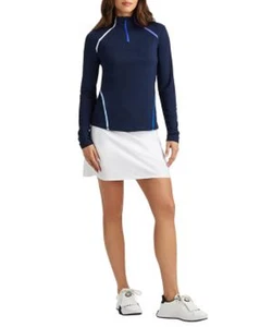 G/FORE Damen Colour Block Luxe Staple Viertel-Reißverschluss Golfpullover Größe M Neu mit Etikett $ 155 - Bild 1 von 7