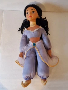 Muñeca de peluche vintage Mattel 1993 Disney Jasmine con cabeza de vinilo LEER - Imagen 1 de 4