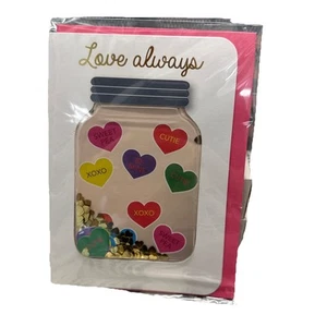 Lote (10) 10x Tarro Voila 3D Luciérnagas Corazones Tarjetas/Sobres Día de San Valentín #13 - Imagen 1 de 5