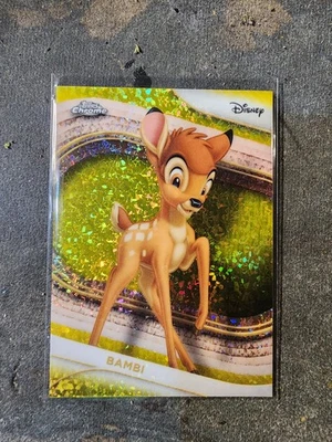 Disney Topps Chrome Yellow Mini Diamond Refractor Bambi - Image 1 of 2