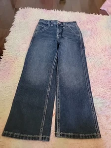 Old Navy Kids Painters Pants Blue Denim Jeans Carpenter Workwear Size 10 - Picture 1 of 7