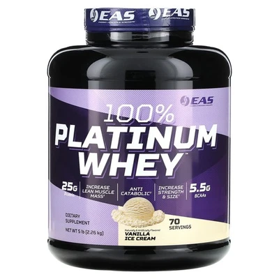 100% Platinum Whey, Vanilla Ice Cream , 5 lb (2.26 kg) - Image 1 of 2