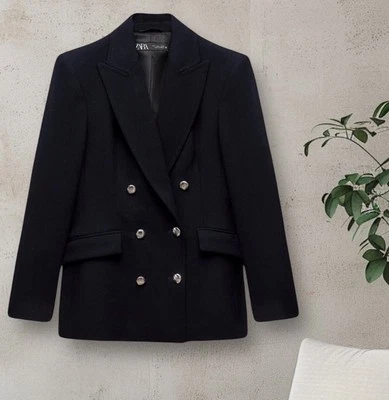 NWTZARA TAILORED DOUBLE BREASTED BLAZER WITH LONG SLEEVES - Image 1 of 4