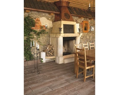 Beton Holzbohle Madera braun 60 cm x 25 cm x 4,5 cm - Bild 1 von 3