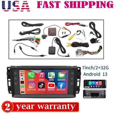 For 2009-2012 DODGE RAM 1500 2500 3500 Apple CarPlay Android Auto Radio GPS WIFI - Image 1 of 4