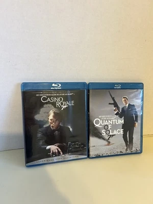 007 James Bond Blu-Ray Lot of 2 Casino Royale & Quantum Of Solace- NICE COND Foto 1 de 3
