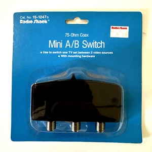 Vintage Archer Radio Shack 75 Ohm Coax Mini A/B Switch 15-1247B TV Video NIP NEW - Picture 1 of 6
