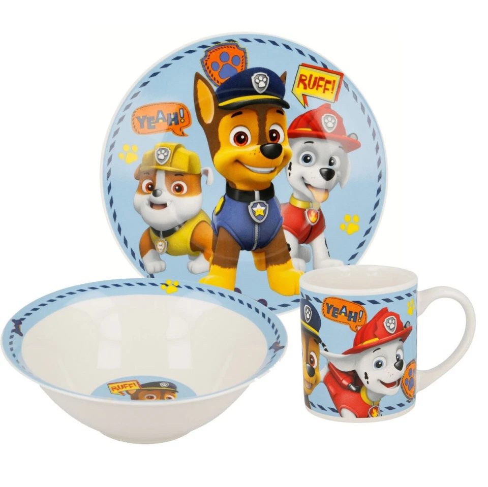 Paw Patrol Boy Icons Porzellan-Geschirrset - Bild 1 von 4