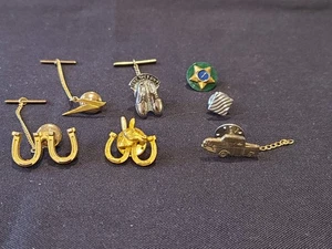 Vintage Krawattennadeln und Pins, 7 Stück, verschiedene, tolle Form - Bild 1 von 5
