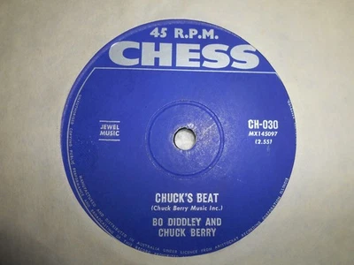 BO DIDDLEY & CHUCK BERRY "CHUCK'S-BO'S BEAT" BLUES OZ CHESS-CH-030-45 rpm EX '64 - Image 1 of 4