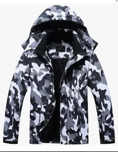 Chaqueta impermeable camuflaje negro chaqueta nieve talla L. (S) - Imagen 1 de 5