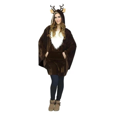 Fun World Reindeer Poncho Adult - Image 1 of 3