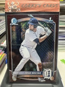 JOSUE BRICENO - 2025 Bowman 1er/275 MOJO BURDEOS REFRACTOR TIGRES #BCP-13 - Imagen 1 de 2