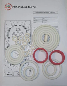 1979 Zaccaria Hot Wheels Pinball Machine Rubber Ring Kit - Foto 1 di 1