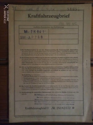 Opel Olympia-Rekord-R 3 Coupé 17 S carta de vehículo carta de cartón título 1964 - Imagen 1 de 2