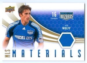 JOSH WOLFF "MLS MATERIALS GU SWATCH CARD" UPPER DECK MLS SOCCER 2010