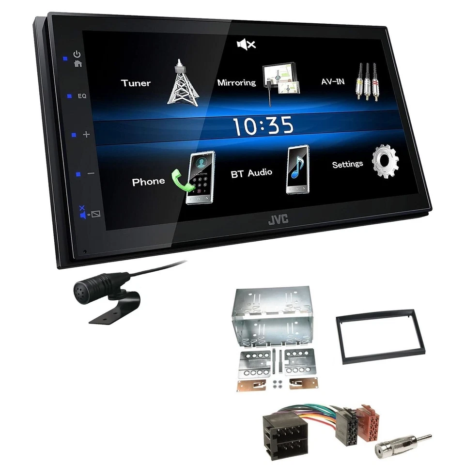JVC Autoradio Touchscreen Bluetooth USB für Peugeot 307 2001-2009 in schwarz - Bild 1 von 4