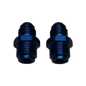 6an to 5/8-18 inverted flare. Fuel pump and 40K Cooler Fitting Blue  Set of 2 - Picture 1 of 1