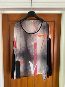 Naya transparente Tunika Top Gr.1 asymmetrisch Art to Wear Chiffon Lagenlook NAW19179 - Bild 1 von 10