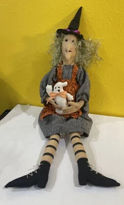 Bruja Peluche Muñeca Cuidador País Primitivo Figura Halloween Otoño Otoño Decoración - Imagen 1 de 8
