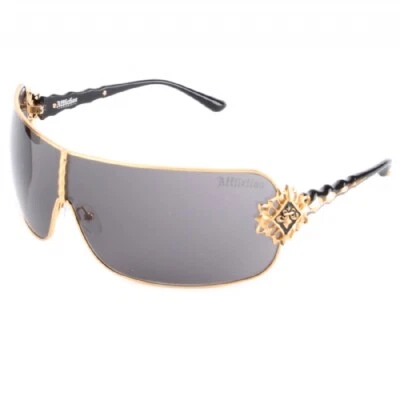 Affliction Sunglasses Boomer Black Shinny Gold with Case Tag and Box - Image 1 of 3