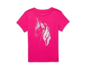 Wonder Nation Girl's Valentines Day Short Sleeve Graphic Tee, Size XXL 18 - Picture 1 of 2