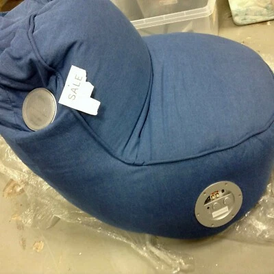 Pottery Barn Kids Teen Ipod Ichair Music Tunes Auxiliary Chair Beanbag DENIM - Image 1 of 4