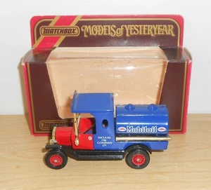 Matchbox MODELS OF YESTERYEAR Y3-4.E2 FORD MODEL T TANKER "MOBILOIL" - Picture 1 of 11